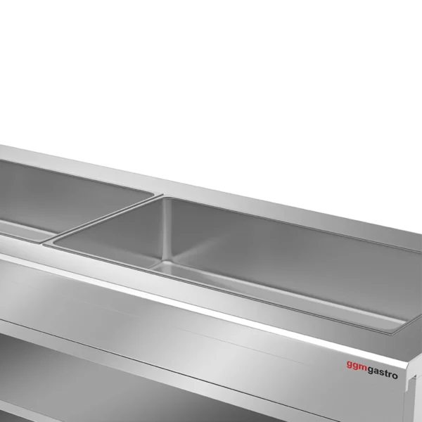 Bufetový pult studený KODAŇ - 2250mm - s chladícím tácem - pro 6x GN 1/1 - nerez - Image 3