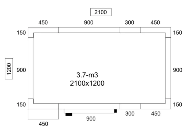 Chladící box - 2,1 x 1,2 m - výška: 2,01 m - 3,7 m3 - Image 2