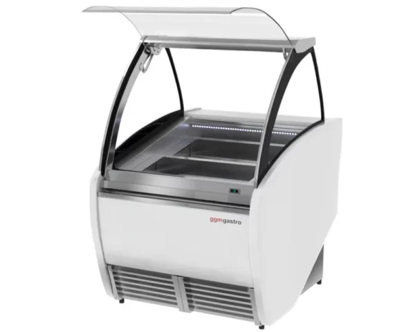 Zmrzlinový pult LEO - 1330 mm - cirkulující vzduch - pro 10x 5 litrové nádoby na zmrzlinu - bílý - Image 4