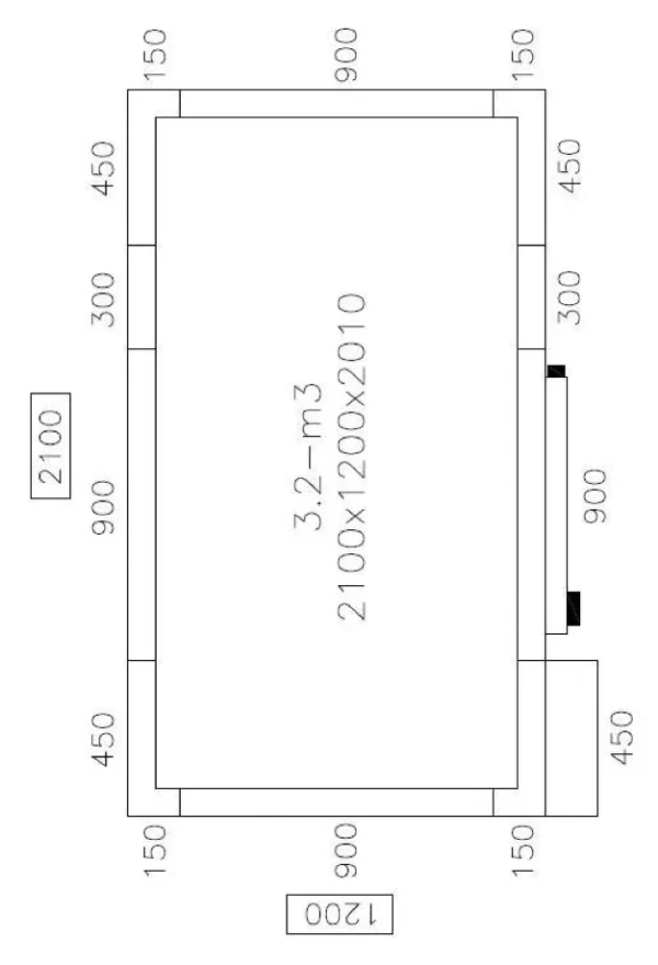 Mrazící buňka z nerezavějící oceli - 2100 x 1200 mm - 3,16 m3 - včetně mrazící jednotky a lišt - Image 7