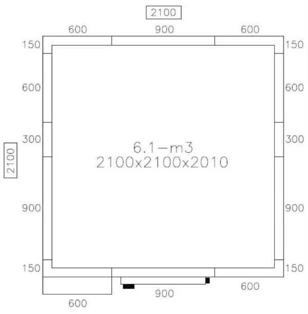 Mrazící box - 2,1 x 2,1 m - výška: 2,01 m - 6,1 m3 - Image 2
