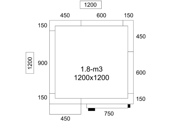 Chladící box - 1,2 x 1,2 m - výška: 2,01 m - 1,8 m3 - Image 4