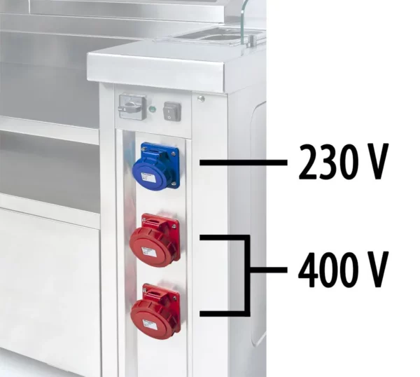Mobilní varná stanice - 1600 x 850 mm - výška: 1170 mm - včetně fritézy, plotny a vany - Image 3