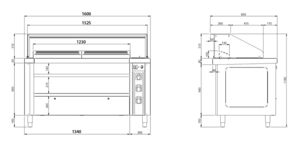 Mobilní varná stanice - 1600x850mm - výška: 1170mm - Image 6