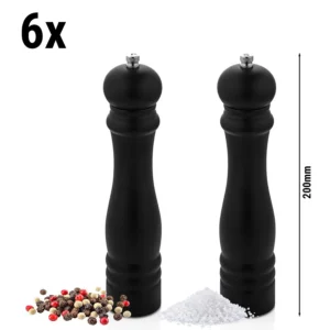6x sada 2 ks mlýnků na pepř a sůl - výška: 200 mm