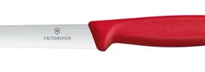 Nůž na zeleninu zoubkovaný, Victorinox, Červená, (L)212mm