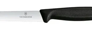 Nůž na zeleninu zoubkovaný, Victorinox, Černá, (L)212mm