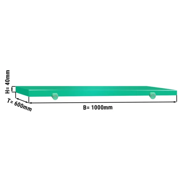 Krájecí deska na řeznický stůl - 1000x600mm - Zelená