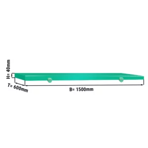 Krájecí deska na řeznický stůl - 1500x600mm - Zelená