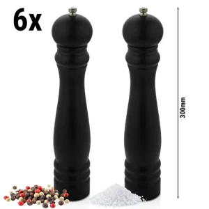 6x sada 2 ks mlýnků na pepř a sůl - výška: 300 mm