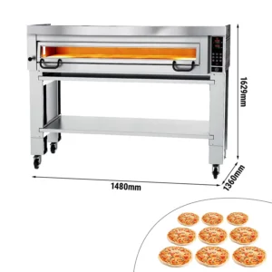 Elektrická pizza kamna Power - 9x 34cm - Digital - včetně digestoře a základního rámu