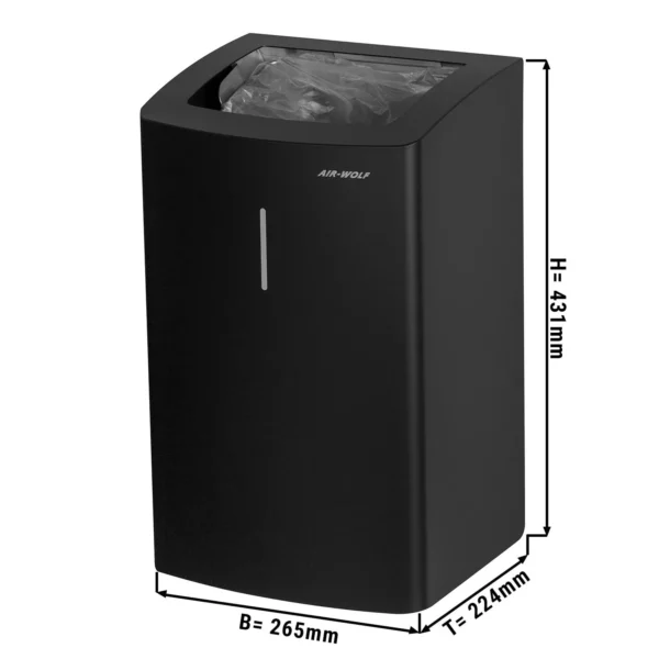 AIR WOLF | Odpadkový koš - 25L - matná černá nerezavějící ocel - Image 2
