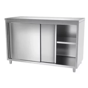 Nerezové stoly s posouvnými dveřmi bez lemu 700mm