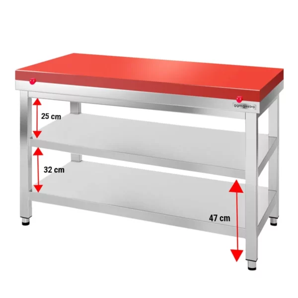 Pracovní stůl PREMIUM z nerezové oceli - 1000x800mm - s podložkou bez protiskluzu vč. řezná deska - Image 5