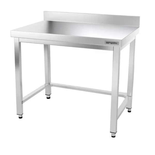 Nerezový pracovní stůl PREMIUM - 1000x700mm - s podnoží, podpěrou a výztuhou - Image 8
