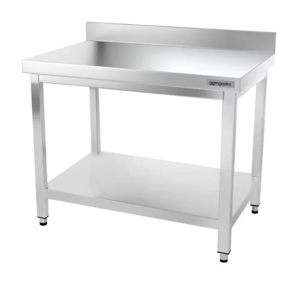 Nerezový pracovní stůl PREMIUM - 1000x700mm - s podnoží, podpěrou a výztuhou - Image 9