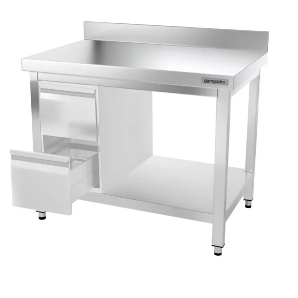Nerezový pracovní stůl PREMIUM - 1400x700mm - s podnoží, podpěrou a výztuhou - Image 12