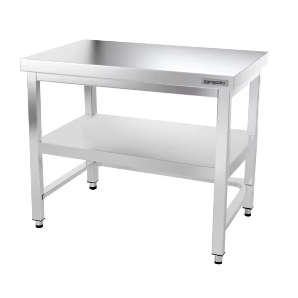 Nerezový pracovní stůl PREMIUM - 1200x700mm - s podnoží a výztuhou - Image 6