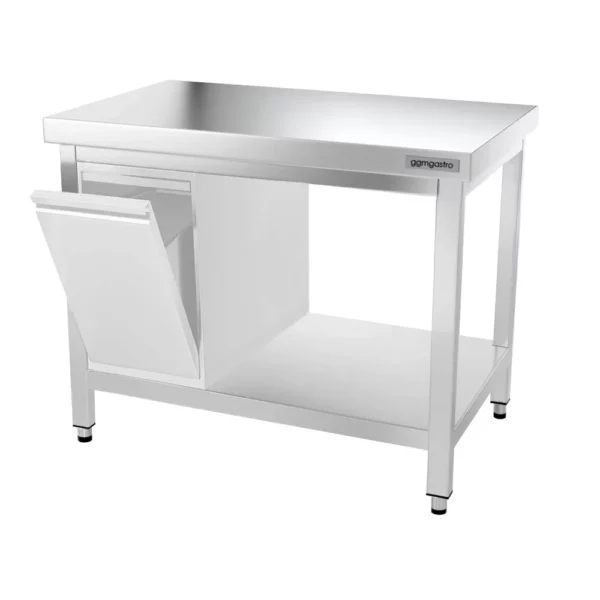Nerezový pracovní stůl PREMIUM - 1200x700mm - s podnoží a výztuhou - Image 12