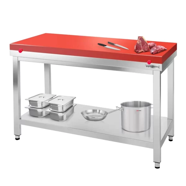 Pracovní stůl PREMIUM nerezová ocel - 1000x800 mm - spodní deska bez podložky vč. řezná deska (Kopie) - Image 6