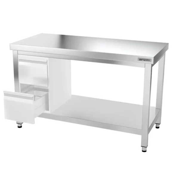 Nerezový pracovní stůl PREMIUM - 1400x700mm - s podnoží a výztuhou - Image 14