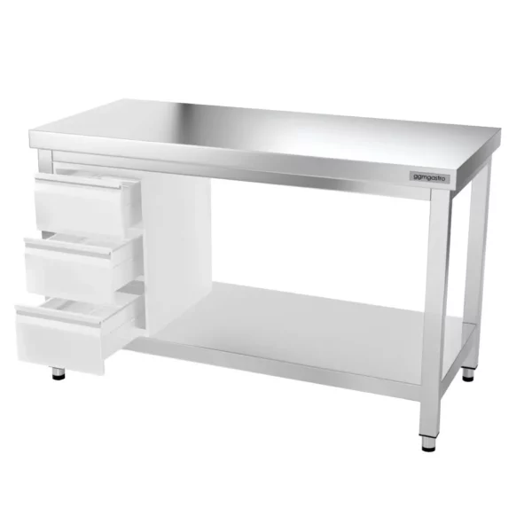 Nerezový pracovní stůl PREMIUM - 1500x700mm - s podnoží a výztuhou - Image 14