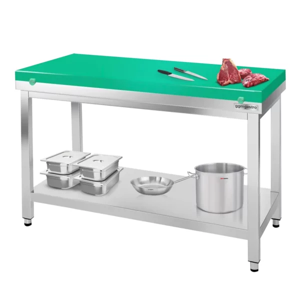 Pracovní stůl PREMIUM z nerezové oceli - 1400x800mm - s podložkou bez protiskluzu vč. řezná deska - Image 6