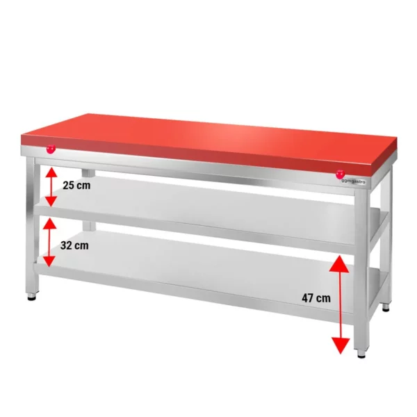 Pracovní stůl PREMIUM z nerezové oceli - 1600x800mm - s podložkou bez protiskluzu vč. řezná deska - Image 5