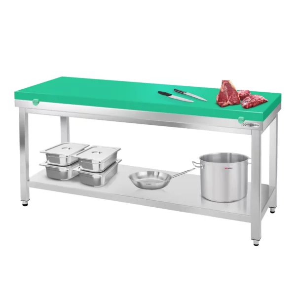 Pracovní stůl PREMIUM z nerezové oceli - 1500x800mm - s podložkou bez protiskluzu vč. řezná deska - Image 6