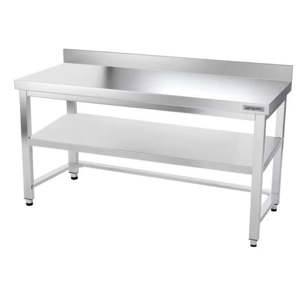 Nerezový pracovní stůl PREMIUM - 1500x700mm - s podnoží, podpěrou a výztuhou - Image 6
