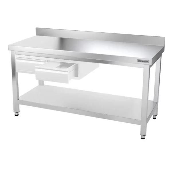 Nerezový pracovní stůl PREMIUM - 2000x700mm - s podnoží, podpěrou a výztuhou - Image 9