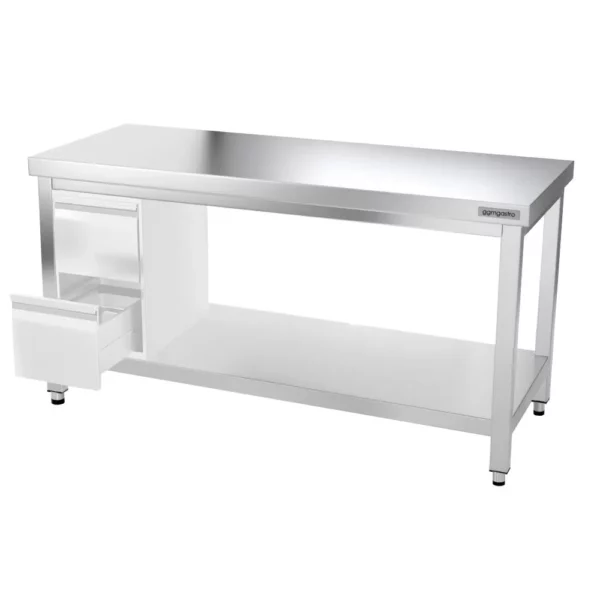 Nerezový pracovní stůl PREMIUM - 1600x600mm - s podnoží a výztuhou - Image 14