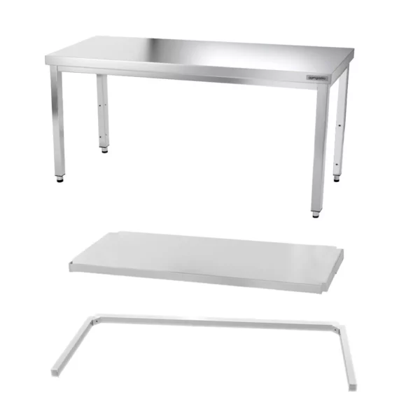 Nerezový pracovní stůl PREMIUM - 1800x700mm - s podnoží a výztuhou - Image 9