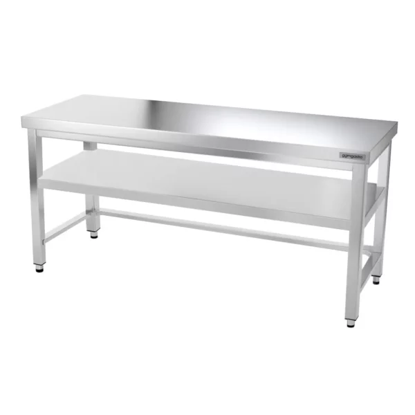 Nerezový pracovní stůl PREMIUM - 1800x700mm - s podnoží a výztuhou - Image 10