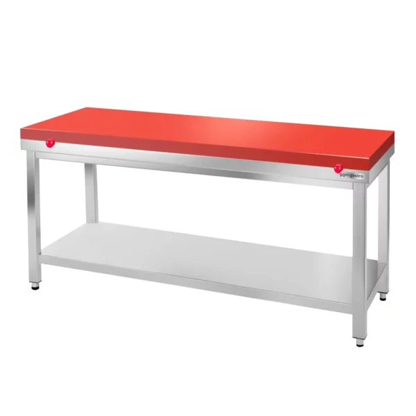 Nerezový pracovní stůl PREMIUM - 1800x800mm - s podložkou bez protiskluzu vč. řezná deska - Image 7