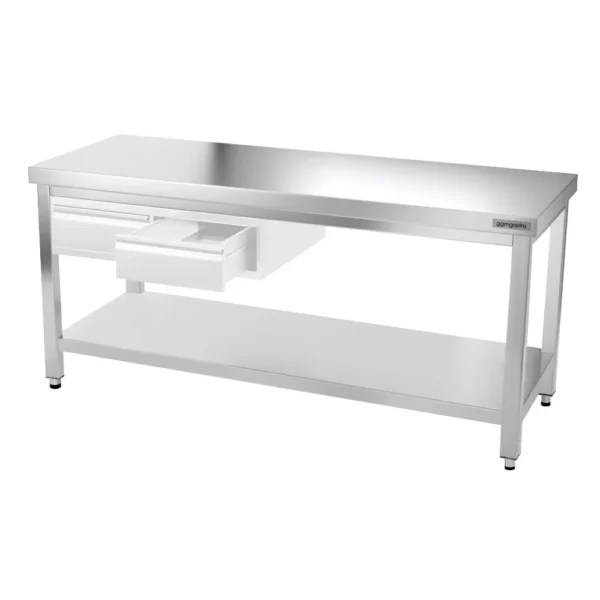 Nerezový pracovní stůl PREMIUM - 1800x700mm - s podnoží a výztuhou - Image 12