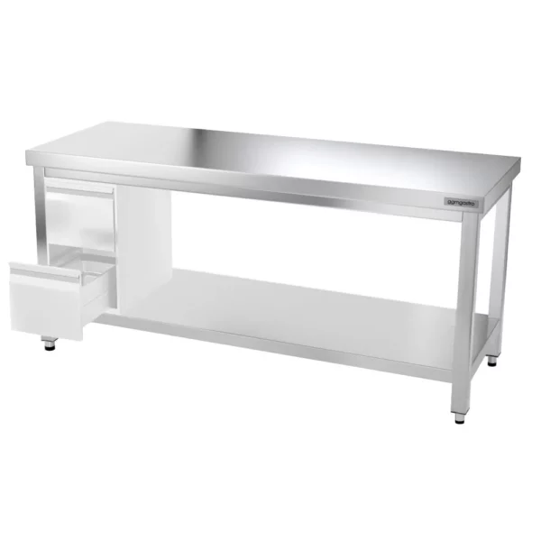 Nerezový pracovní stůl PREMIUM - 1800x700mm - s podnoží a výztuhou - Image 14