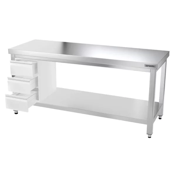 Nerezový pracovní stůl PREMIUM - 1800x700mm - s podnoží a výztuhou - Image 15