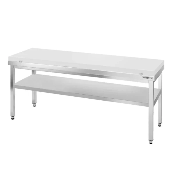 Nerezový pracovní stůl PREMIUM - 2000x800mm - s podložkou bez zadního lemu vč. řezná deska - Image 4