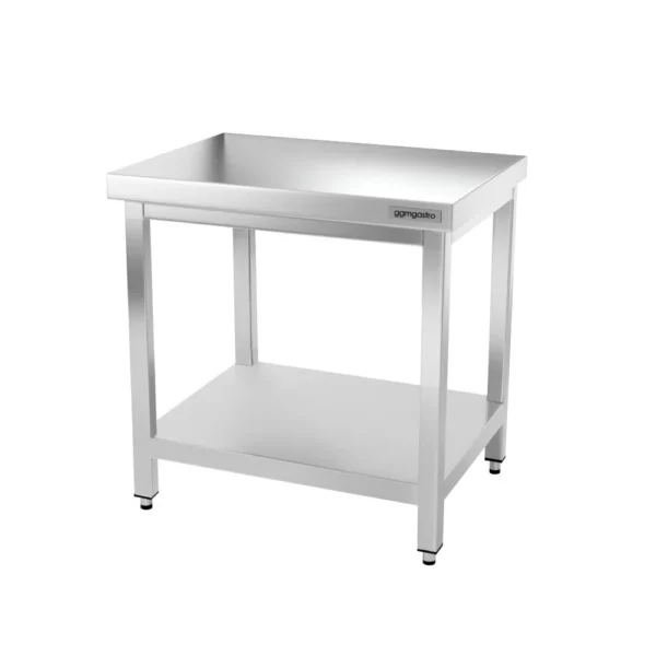 Nerezový pracovní stůl PREMIUM - 600x600mm - s podnoží a výztuhou - Image 7