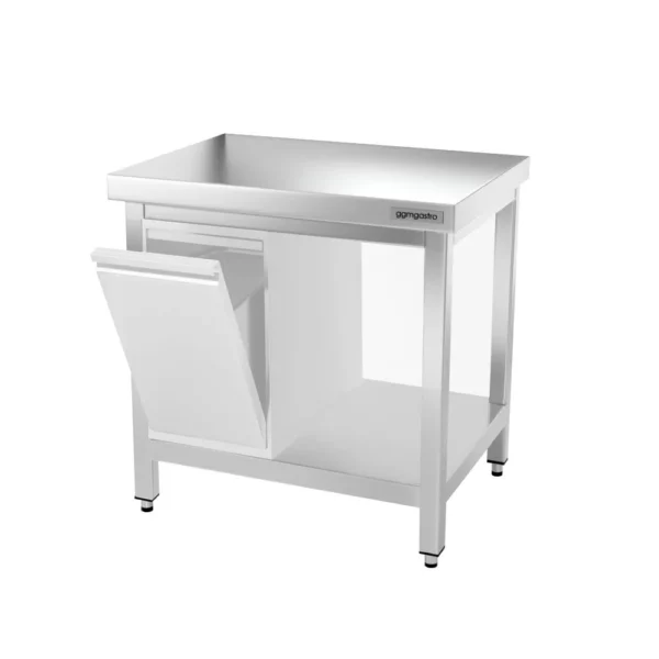 Nerezový pracovní stůl PREMIUM - 600x600mm - s podnoží a výztuhou - Image 9