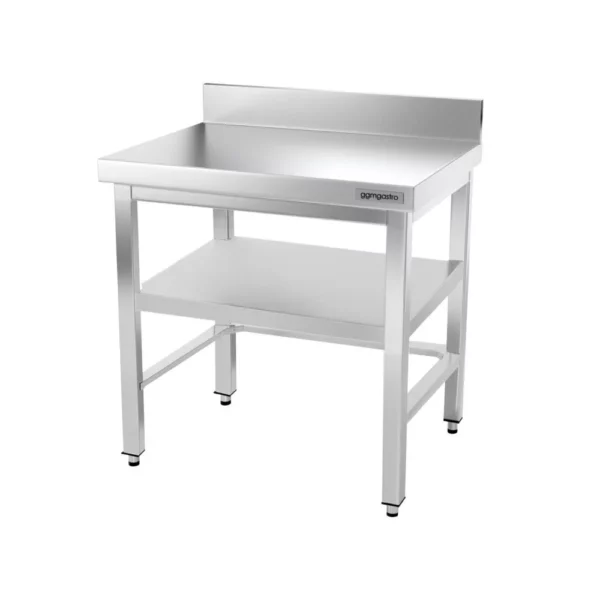 Nerezový pracovní stůl PREMIUM - 800x700mm - s podnoží, podpěrou a výztuhou - Image 12