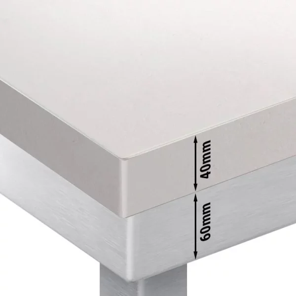 Pracovní stůl PREMIUM z nerezové oceli - 1600x800mm - s podložkou bez protiskluzu vč. řezná deska - Image 3
