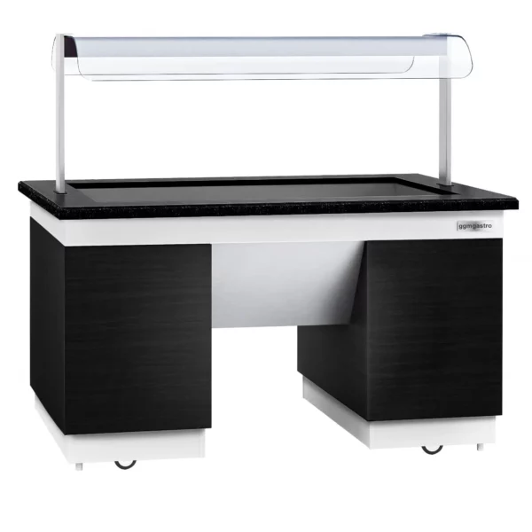 Bufetový pult - s Bain Marie - 1600mm - s LED osvětlením - pro 4x GN 1/1 - Image 4