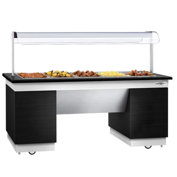 Bufetový pult - s Bain Marie - 2000 mm - s LED osvětlením - pro 5x GN 1/1 - Image 3