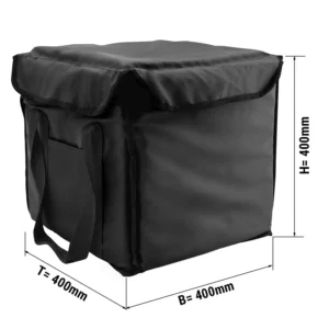 BurgerBag Pro - Vyhřívaná taška na doručení - na 12 krabiček na hamburgery - černá