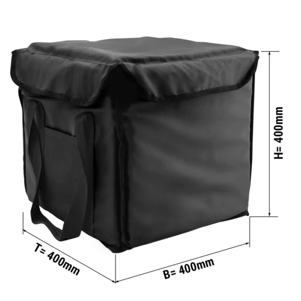 BurgerBag Pro - Vyhřívaná taška na doručení - na 12 krabiček na hamburgery - černá