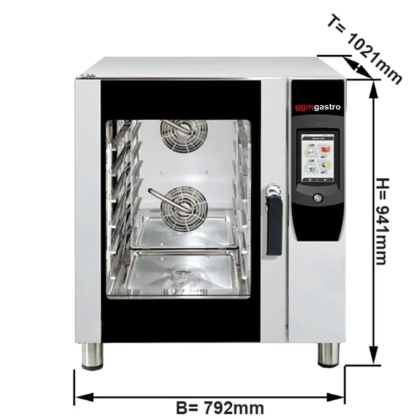 Pekařský konvektomat - Touch - 6 x EN 60x40 - s mycím systémem