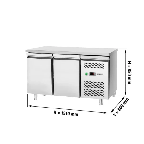 Pekařský chladící stůl Eco - 1500x800mm - se 2 dvířky