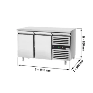 Pekařský chladící stůl PREMIUM - 1500x800mm - se 2 dvířky